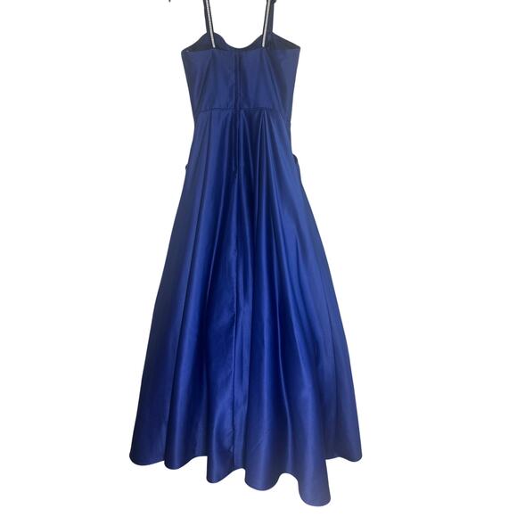 Blondie Nites by Stacy Sklar Women's Prom Gown 7 Strappy Embellished Royal Blue - Picture 14 of 16